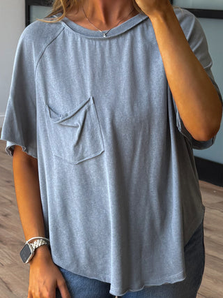 Ari Pocket Tee | Slate