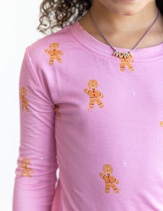 Kids Gingerbread Joy Pajama Set | Pink | Tiny Talulah