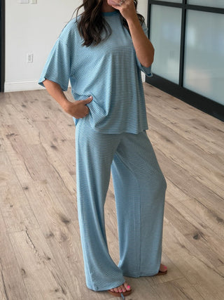 On Repeat Stripe Lounge Pants | Sky