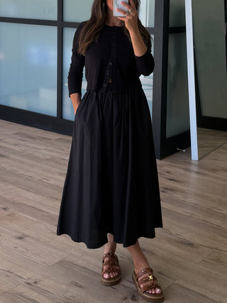 Simply Put Cardigan + Skirt Set