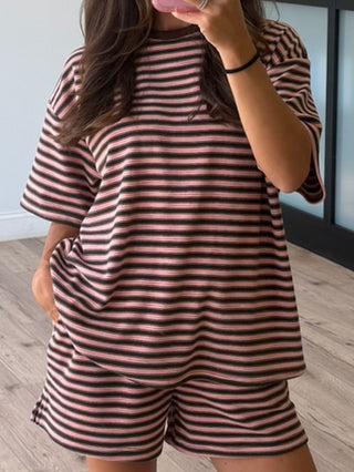 Cozy Era Oversized Knit Tee | Chocolate Blush