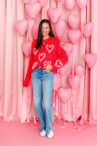 You Have My Heart Pom Sweater | +Plus Available | FINAL SALE