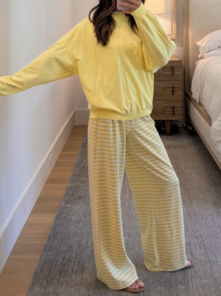 Miah Ribbed Knit Wide Leg Pants | Canary