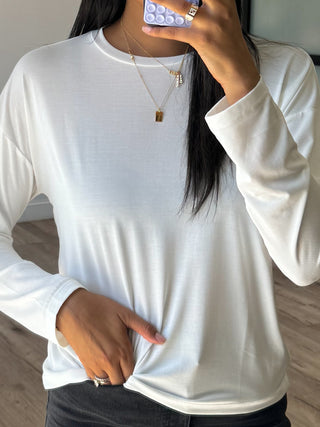 Street Style Long Sleeve | White