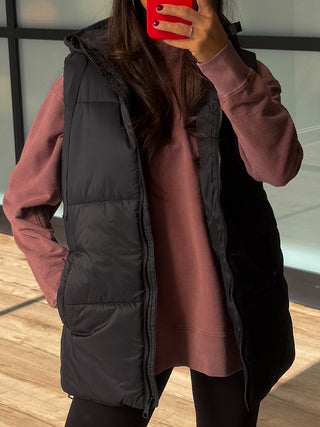 Slight Chill Padded Vest | Black