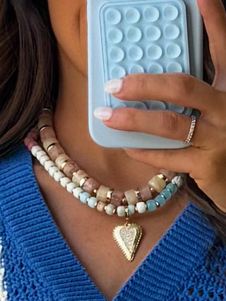 Rosewater Skies Gemstone Necklace