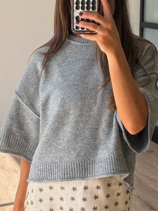 Noble Sweater Tee | Grey