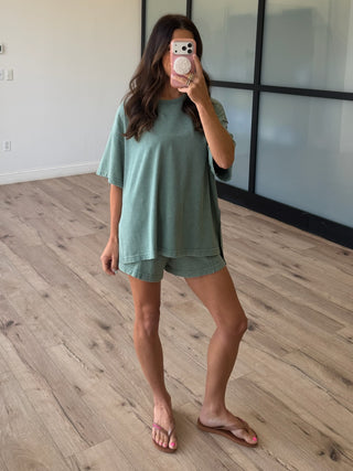 Field Day Tee + Shorts Set | Sea Green