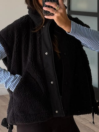 Winter Night Sherpa Vest | Black
