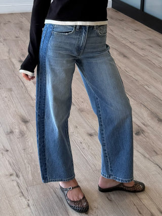 Pistol Two-Tone Cropped Barrel Jeans