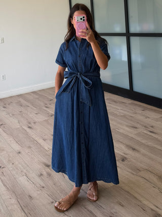 Genevieve Denim Shirt Dress