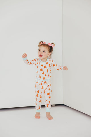 Kids Love You Beary Much Pajama Set | Blue | Tiny Talulah