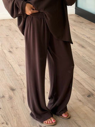 Just Chillin' Brush Knit Pants | Espresso