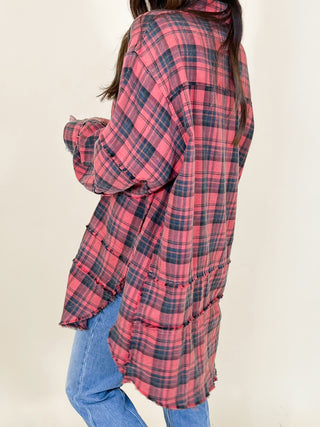 Stone Cliff Plaid Tunic | Rosewood | +Plus Available | RESTOCK