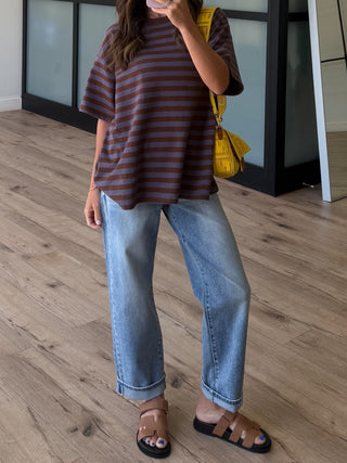 Lark Stripe Boyfriend Tee | +Plus Available