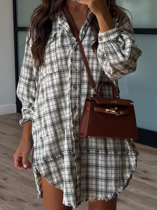 Stone Cliff Plaid Tunic | Natural | +Plus Available | RESTOCK