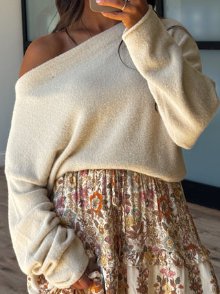 Soft Launch Open Neck Sweater