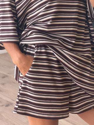 Jovi Waffle Knit Tee + Shorts Set | Brownie Mix | +Plus Available | PREORDER