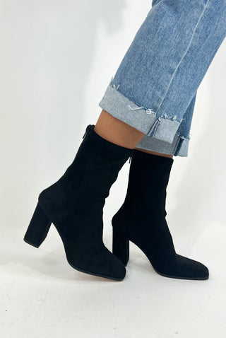 Jolie Faux Suede Bootie | Black | FINAL SALE