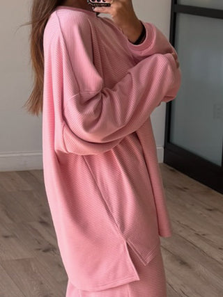 Just In Case Brush Knit Pullover | Ballet Pink