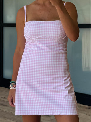 Sweetheart Active Dress | Pink Gingham