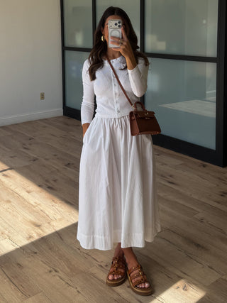 Meant To Be Button-Front Top | White