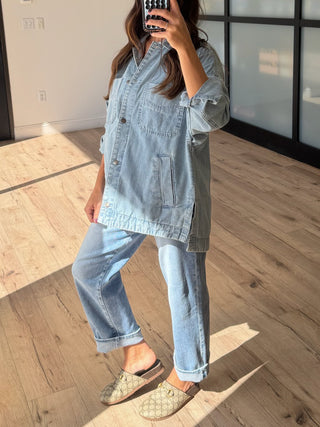 NIka Denim Utility Shacket
