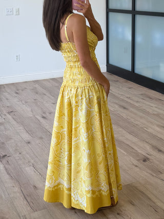 Juliette Smocked Maxi Dress | Sunfire