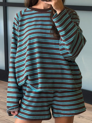 Perfectly Aligned Raglan Pullover | Cocoa Teal