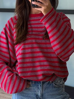Perfectly Aligned Raglan Pullover | Red Ribbon