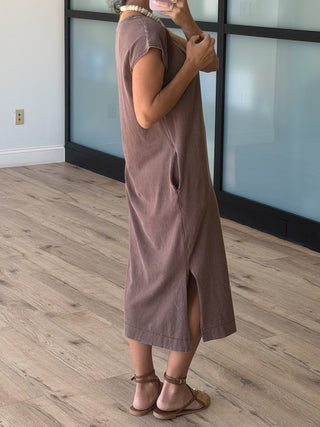 On The Go Midi Dress | Cocoa