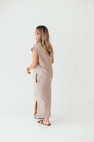 On The Go Midi Dress | Taupe