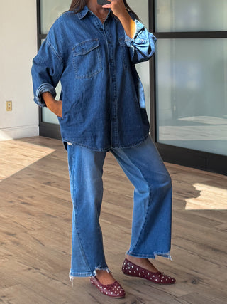 Sutherland Denim Shacket | +Plus Available | RESTOCK