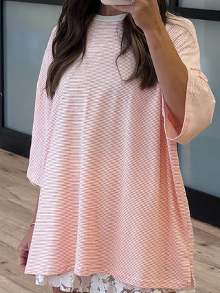 Creamsicle Stripe Oversized Tee