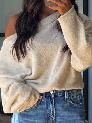 Soft Launch Open Neck Sweater