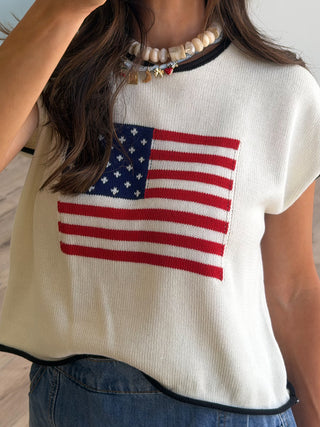 Flagstaff Knit Sweater Top | Cream
