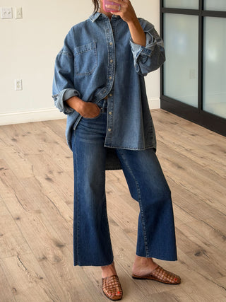 Kian Cropped Jeans | Dark Wash
