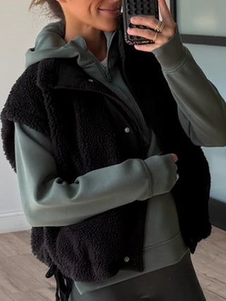 Winter Night Sherpa Vest | Black
