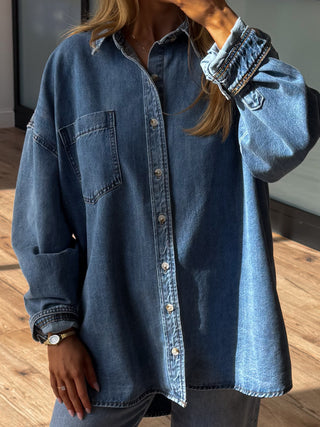 Old Soul Denim Shacket | Medium Wash | +Plus Available