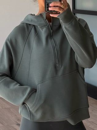 Activate Quarter Zip Hoodie | Olive | +Plus Available