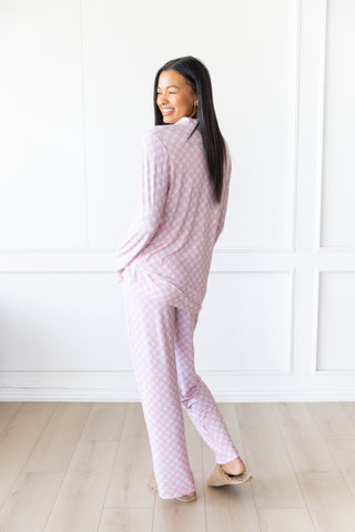 Checkered Pajama Set | Pale Pink | +Plus Available