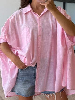 Nia Cotton Swing Top | Pink