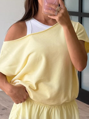 Breeze Terry Knit Top | Lemon