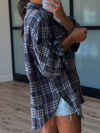 Vintage Flannel Button-Down | Midnight