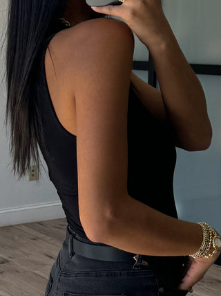 Simplistic Double Layered Tank | Black