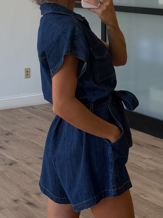 Utility Forge Denim Romper