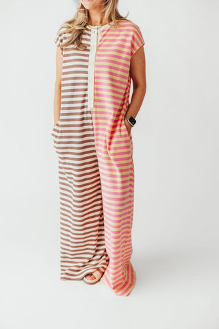 Lia Stripe Jumpsuit | Neapolitan | +Plus Available