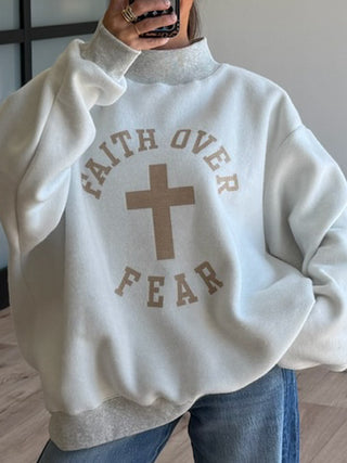 "WWJD" Mock Neck Sweatshirt