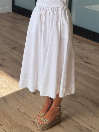 Meant To Be Cotton Skirt | White