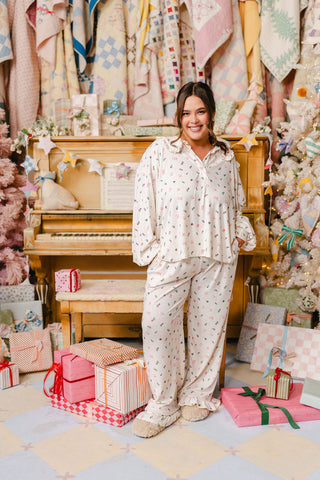 Silent Night Ruffle Pointelle Set